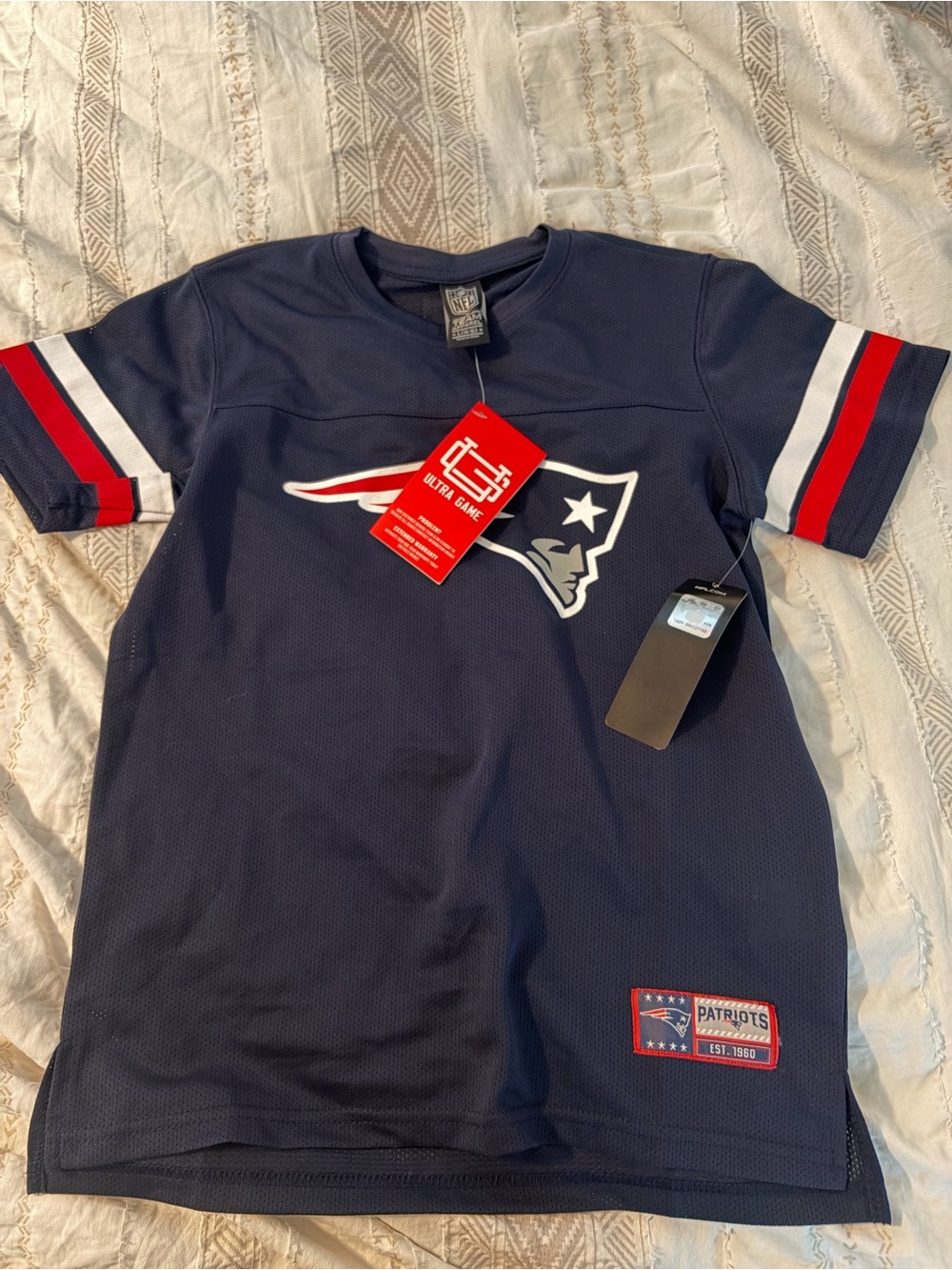 NWT New England Patriots Youth Jersey Shirt Size L 14/16